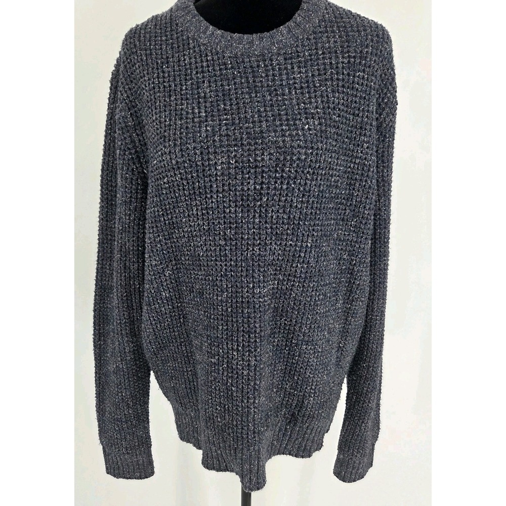 Wellen Seawool Fisherman Sweater Mens M Blue Cable knit Wool Blend Huckberry